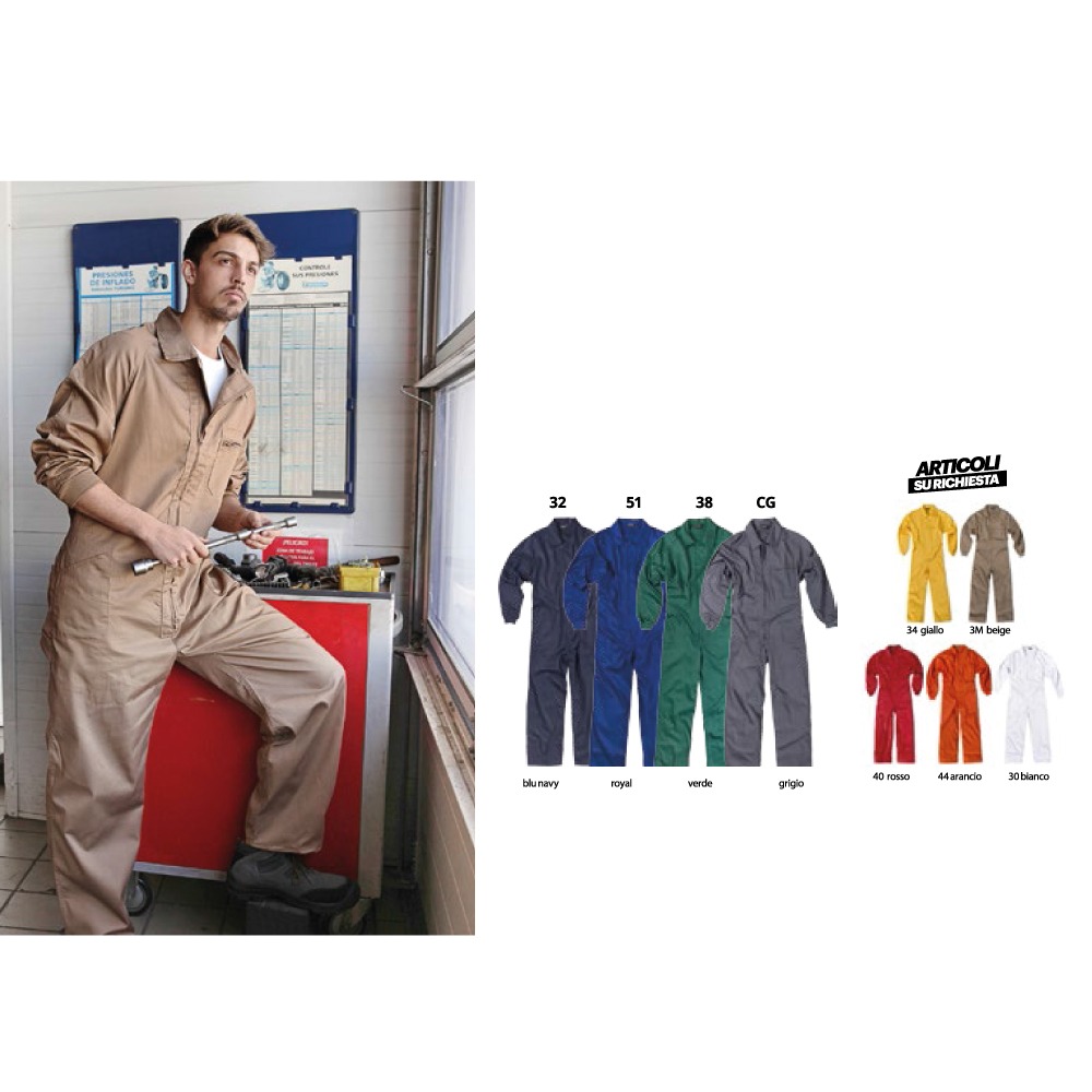 Tuta da lavoro beige clearance